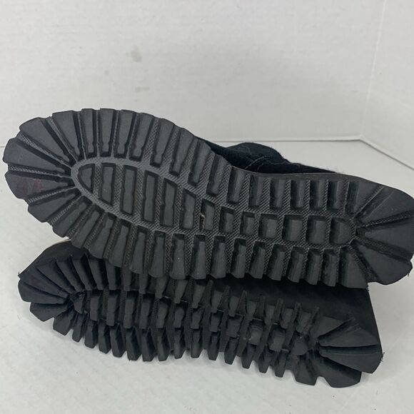 All Black suede calf hair platform threaded booties - Picture 10 of 10